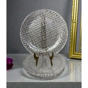 VTG Sasaki Crystal WHEATLEY Bread & Butter Plates 6.75” Excellent Set Of 4